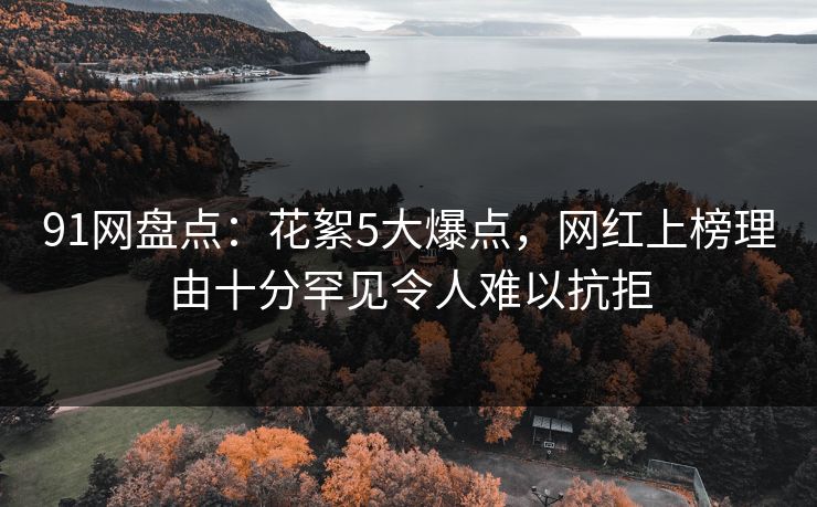 91网盘点:花絮5大爆点,网红上榜理由十分罕见令人难以抗拒 91网盘点:花絮5大爆点,网红上榜理由十分罕见令人难以抗拒